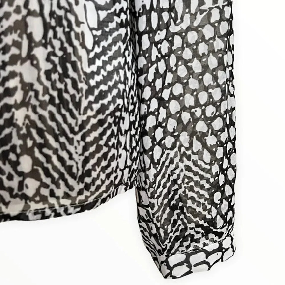 ARMANI EXCHANGE | Black | Printed Long Sleeve Shirt - Picture 5 of 9